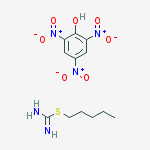 Carbamimidothioic acid, pentyl ester, compd. with 2,4,6-trinitrophenol(1:1) molecular structure