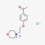 4-[2-(4-acetylphenoxy)ethyl]morpholin-4-ium chloride molecular structure