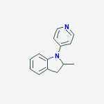 INDOLINE,2-METHYL-1-(PYRIDIN-4-YL)- molecular structure