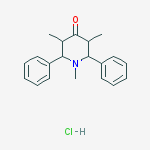 1,3,5-trimethyl-2,6-diphenylpiperidin-4-one;hydrochloride molecular structure