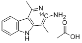 1,4-Dimethyl-5H-pyrido[4,3-b]indol-3-amine-3-14C Monoacetate molecular structure