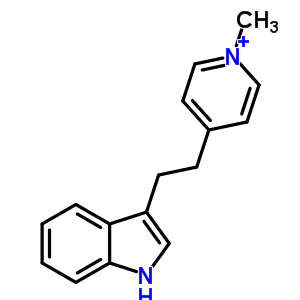 3-[2-(1-methylpyridin-1-ium-4-yl)ethyl]-1h-indole;bromide molecular structure