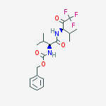CARBAMIC ACID, [(1S)-2-METHYL-1-[[[(1R)-3,3,3-TRIFLUORO-1-(1-METHYLETHYL)-2-OXOPROPYL]AMINO]CARBONYL]PROPYL]-, PHENYLMETHYL ESTER molecular structure