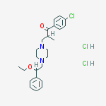 1-(4-chlorophenyl)-3-[4-(2-ethoxy-2-phenylethyl)piperazin-1-yl]-2-methylpropan-1-one dihydrochloride