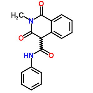 2-methyl-1,3-dioxo-N-phenyl-1,2,3,4-tetrahydroisoquinoline-4-carboxamide molecular structure