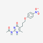 N-[6-methyl-5-[3-(4-nitrophenoxy)propyl]-4-oxo-1h-pyrimidin-2-yl]acetamide molecular structure