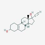 (17R)-19-Norpregn-5(10)-en-20-yne-3α,17-diol molecular structure