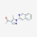 KETONE,METHYL 5-METHYL-1-(2-QUINOLYL)-4-PYRAZOLYL molecular structure