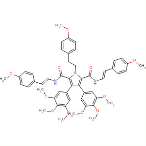 1H-Pyrrole-2,5-dicarboxamide,N,N'-bis[(1E)-2-(4-methoxyphenyl)ethenyl]-1-[2-(4-methoxyphenyl)ethyl]-3,4-bis(3,4,5-trimethoxyphenyl)- molecular structure
