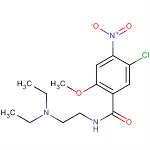 Benzamide, 5-chloro-N-[2-(diethylamino)ethyl]-2-methoxy-4-nitro- molecular structure