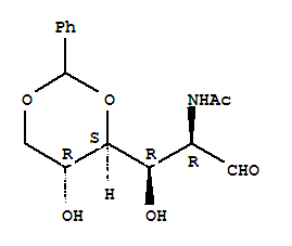 2-(acetylamino)-4,6-O-benzylidene-2-deoxyhexose molecular structure