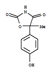 2,4-Oxazolidinedione,5-(4-hydroxyphenyl)-5-methyl- molecular structure