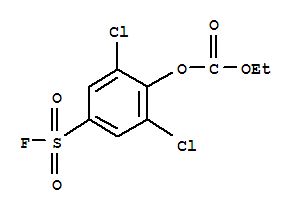 2,6-dichloro-4-(fluorosulfonyl)phenyl ethyl carbonate molecular structure