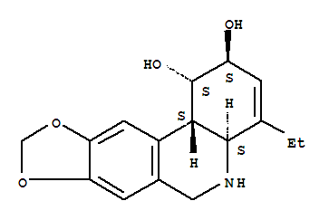 [1,3]Dioxolo[4,5-j]phenanthridine-1,2-diol,4-ethyl-1,2,4a,5,6,11b-hexahydro-, (1S,2S,4aS,11bS)- molecular structure