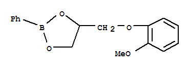 4-[(2-methoxyphenoxy)methyl]-2-phenyl-1,3,2-dioxaborolane molecular structure