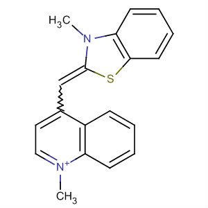 Quinolinium, 1-methyl-4-[(3-methyl-2(3H)-benzothiazolylidene)methyl]- molecular structure