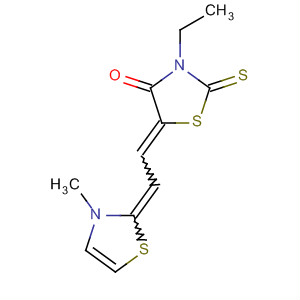 4-Thiazolidinone,3-ethyl-5-[(3-methyl-2(3H)-thiazolylidene)ethylidene]-2-thioxo- molecular structure