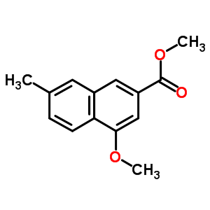 2-Naphthalenecarboxylic acid, 4-methoxy-7-methyl-, methyl ester molecular structure