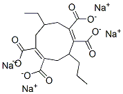 8-Ethyl-3-propyl-1,5-cyclononadiene-1,2,5,6-tetracarboxylic acid tetrasodium salt molecular structure