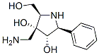 3,4-Pyrrolidinediol, 2-4-(aminomethyl)phenyl-5-(hydroxymethyl)-, (2S,3S,4R,5R)- molecular structure