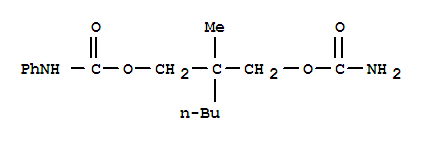 2-[(carbamoyloxy)methyl]-2-methylhexyl phenylcarbamate  molecular structure