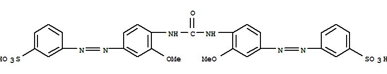 Benzenesulfonic acid, 3,3'-(carbonylbis(imino(3-methoxy-4,1-phenylene)-2,1-diazenediyl))bis- molecular structure