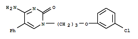 4-amino-1-[3-(3-chlorophenoxy)propyl]-5-phenylpyrimidin-2(1H)-one molecular structure