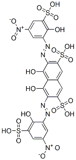 4,5-Dihydroxy-3,6-bis[(2-hydroxy-5-nitro-3-sulfophenyl)azo]-2,7-naphthalenedisulfonic acid