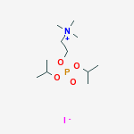 2-{[bis(propan-2-yloxy)phosphoryl]oxy}-N,N,N-trimethylethanaminium iodide molecular structure