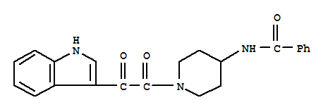 N-{1-[1H-indol-3-yl(oxo)acetyl]piperidin-4-yl}benzamide molecular structure