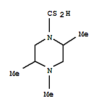2,4,5-trimethylpiperazine-1-carbodithioic acid molecular structure