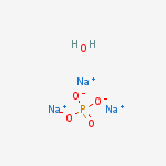 Trisodium;phosphate;hydrate molecular structure