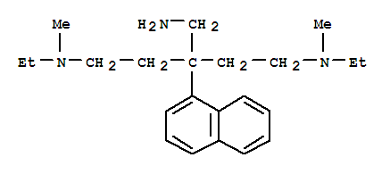 3-(aminomethyl)-N,N'-diethyl-N,N'-dimethyl-3-(naphthalen-1-yl)pentane-1,5-diamine molecular structure
