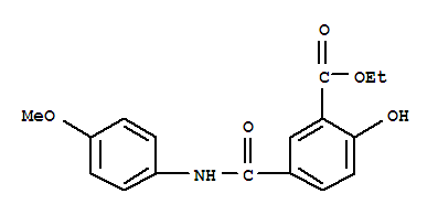 ethyl 2-hydroxy-5-[(4-methoxyphenyl)carbamoyl]benzoate molecular structure