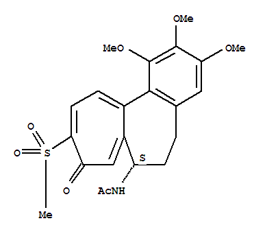 acetamide, N-[(7S)-5,6,7,9-tetrahydro-1,2,3-trimethoxy-10-(methylsulfonyl)-9-oxobenzo[a]heptalen-7-yl]- molecular structure
