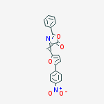5(4h)-oxazolone, 4-[[5-(4-nitrophenyl)-2-furanyl]methylene]-2-phenyl- (en) molecular structure