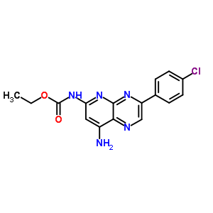 ethyl [8-amino-3-(4-chlorophenyl)pyrido[2,3-b]pyrazin-6-yl]carbamate molecular structure