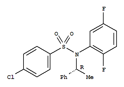 Benzenesulfonamide,4-chloro-N-(2,5-difluorophenyl)-N-[(1R)-1-phenylethyl]- molecular structure