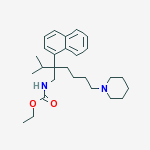 ETHYL N-[2-NAPHTHALEN-1-YL-6-(PIPERIDIN-1-YL)-2-PROPAN-2-YL-HEXYL]CARBAMATE molecular structure