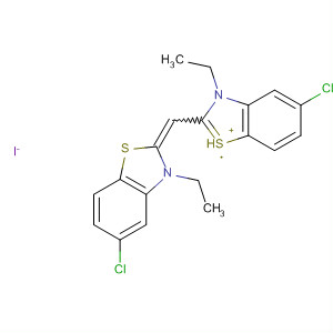 Benzothiazolium,5-chloro-2-[(5-chloro-3-ethyl-2(3H)-benzothiazolylidene)methyl]-3-ethyl-,iodide molecular structure