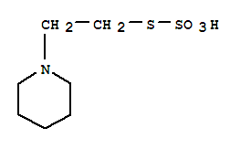 S-[2-(piperidin-1-yl)ethyl] hydrogen sulfurothioate molecular structure