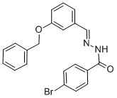 benzoic acid, 4-bromo-, [[3-(phenylmethoxy)phenyl]methylene]hydrazide molecular structure