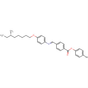 Benzoic acid, 4-[(E)-[[4-[[(6S)-6-methyloctyl]oxy]phenyl]imino]methyl]-,1,3-phenylene ester molecular structure