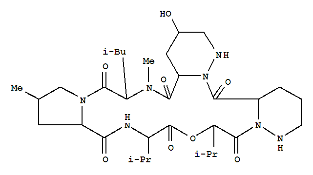 2H-Dipyridazino[1,6-d:1',6'-g]pyrrolo[1,2-m][1,4,7,10,13,16]oxapentaazacyclooctadecine,cyclic peptide deriv.