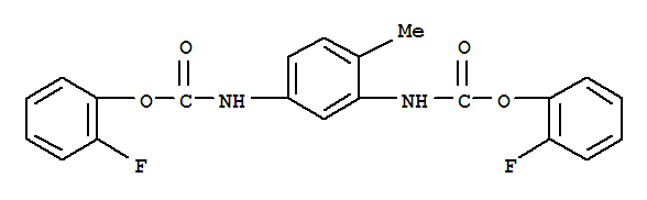 bis(2-fluorophenyl) (4-methylbenzene-1,3-diyl)biscarbamate molecular structure