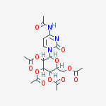 4-(acetylamino)-1-(2,3,4,6-tetra-O-acetylhexopyranosyl)pyrimidin-2(1H)-one molecular structure
