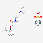 N-[3-(diethylamino)propyl]-2-[5-methyl-2-(propan-2-yl)phenoxy]acetamide 4-methylbenzenesulfonate (1:1) molecular structure