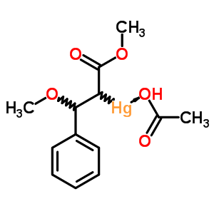 [2-methoxy-1-(methoxycarbonyl)-2-phenylethyl]mercury - acetic acid (1:1)