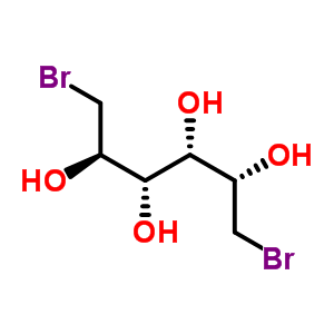 1,6-dibromo-1,6-dideoxy-D-glucitol molecular structure