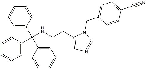 4-((5-(2-(tritylamino)ethyl)-1H-imidazol-1-yl)methyl)benzonitrile